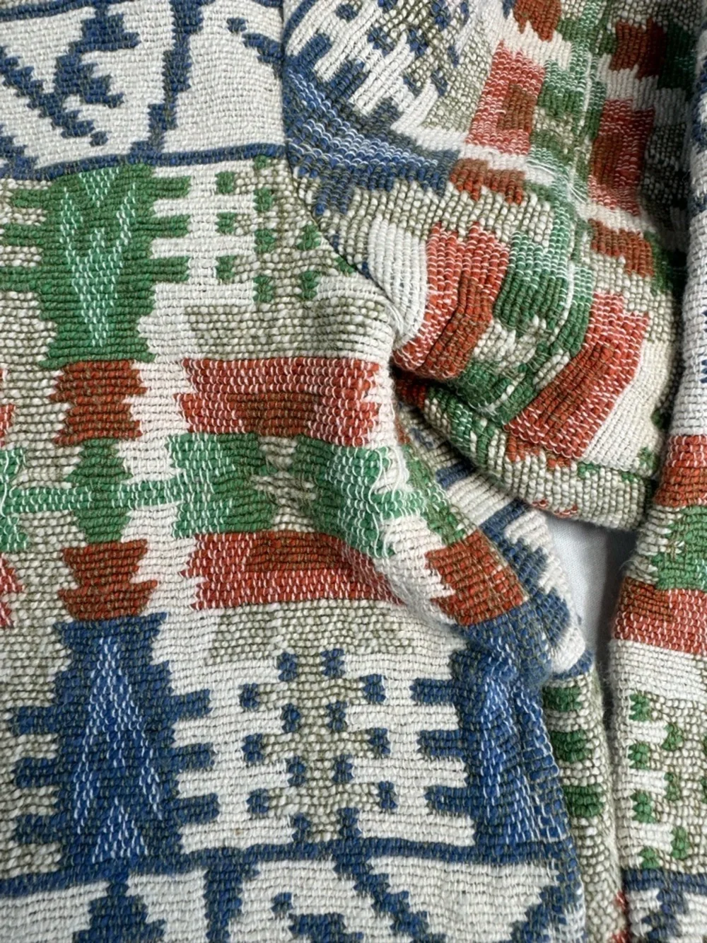 Scully since 1906 Vintage Cream Bolero Green, Blue & Rust Aztec Inspired Western - Picture 7 of 8